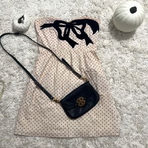 Judith March Strapless Polka Dot Mini Dress with Pockets Sz Small